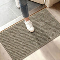 BEQHAUSE Dirt Trapper Door Mat - Non-Slip, Washable Entryway Rug | 17"x30", Light Beige, Low Profile