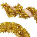 50FT Tinsel Christmas Garland Metallic Twist Garland Shiny Hanging Tinsel for Christmas Tree Party Supplies Indoor Outdoor Home Xmas Decoration (Gold)