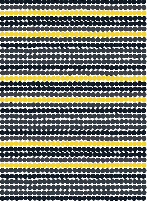 MARIMEKKO Pieni Räsymatto Cotton Pillow Cover (Black and Yellow) – Refine Your Home Décor with Our Square Cushion Cover W/Side Zip Closure — Modern Pillow Covers 20x20 inches