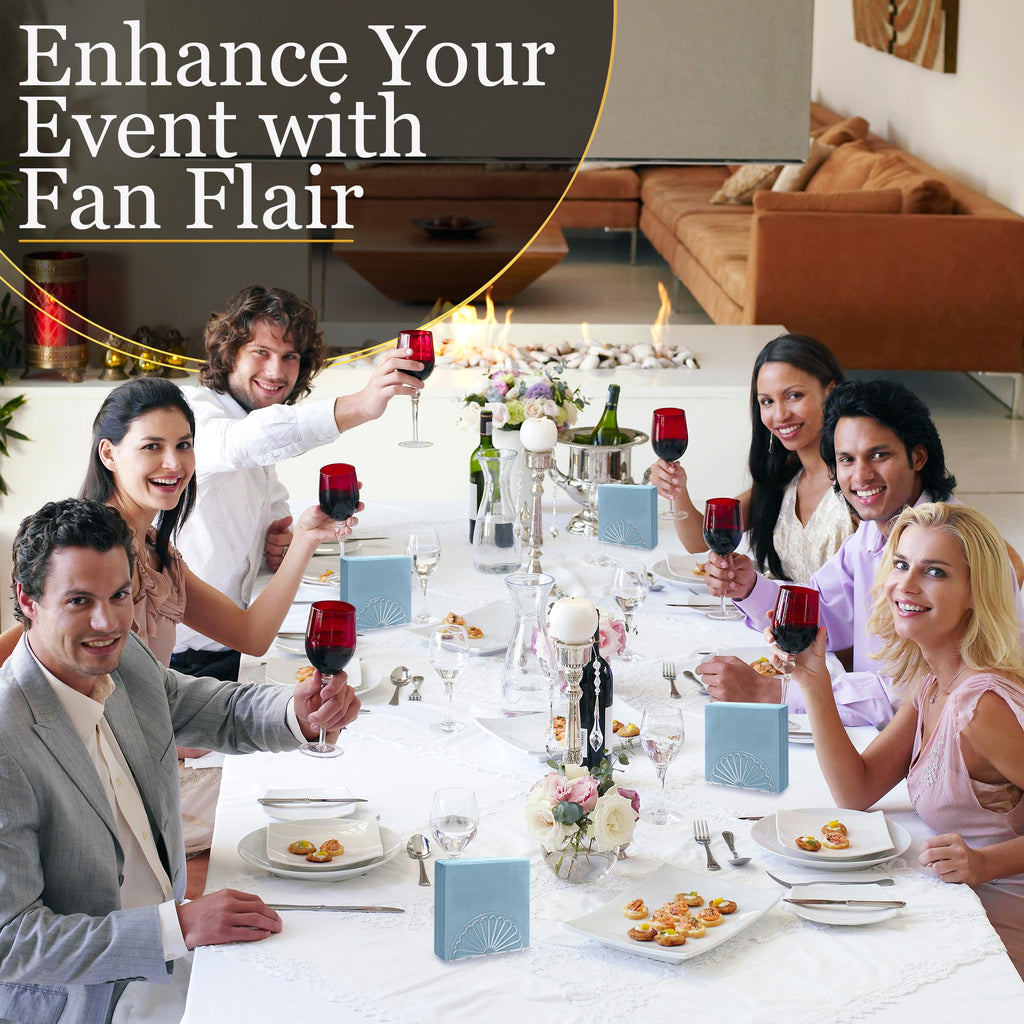 5.75 Inch Clear Plastic Napkin Holder - 24 Pieces (Fan Design)