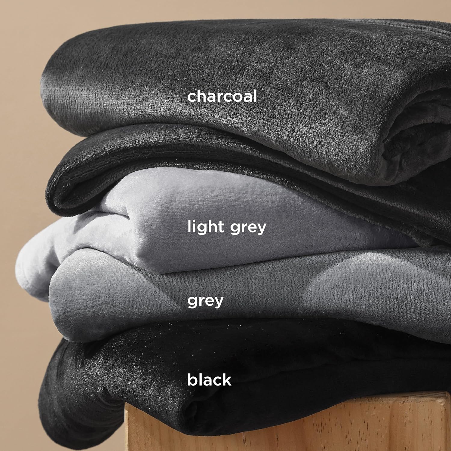 Bedsure GentleSoft Fleece Blanket | Full Size Charcoal - Soft, Lightweight, Plush Microfiber, 84x90 Inches