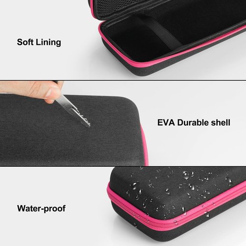 Jack & Rose Travel Steamer Case - Handheld Storage Organizer for Garment Steamers | Black