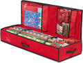 Nakior Christmas Wrapping Paper Storage Container - Organize Up to 24 Rolls | Durable 600D Oxford Fabric