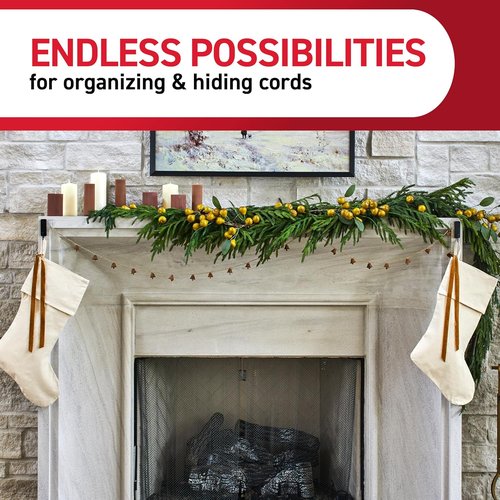 Command Garland Holder - Damage-Free Fireplace Mantle Display for Garlands & Wreaths | 6 Pack, Green