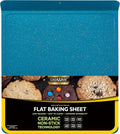 CasaWare Large Baking Cookie Sheet - 12.5 x 14-Inch with 1.5-Inch Handle | Ceramic Non-Stick Coating in Blue Granite