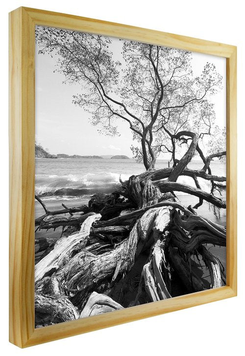 MCS Art Frame with Mat Opening, Natural, 12 x 12 in