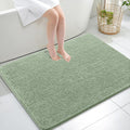 OLANLY Large Bathroom Rugs - Extra Soft Chenille Bath Mats | Quick-Dry, Machine Washable, Sage Green 40x32