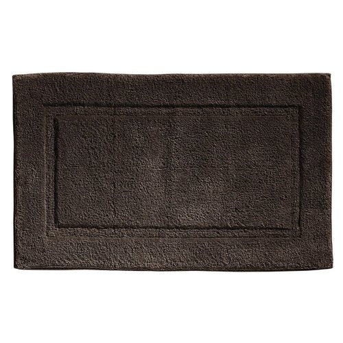mDesign 100% Cotton Bath Mat - Soft Hotel-Style Rectangular Bathroom Floor Rug - Plush, Water Absorbent Cloth Bathmat for Outside Bathtub/Shower, Machine Washable Cotton Bath Rug - 2 Pack - Dark Brown