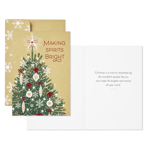 Hallmark Boxed Christmas Cards, Making Spirits Bright (16 Cards and Envelopes)