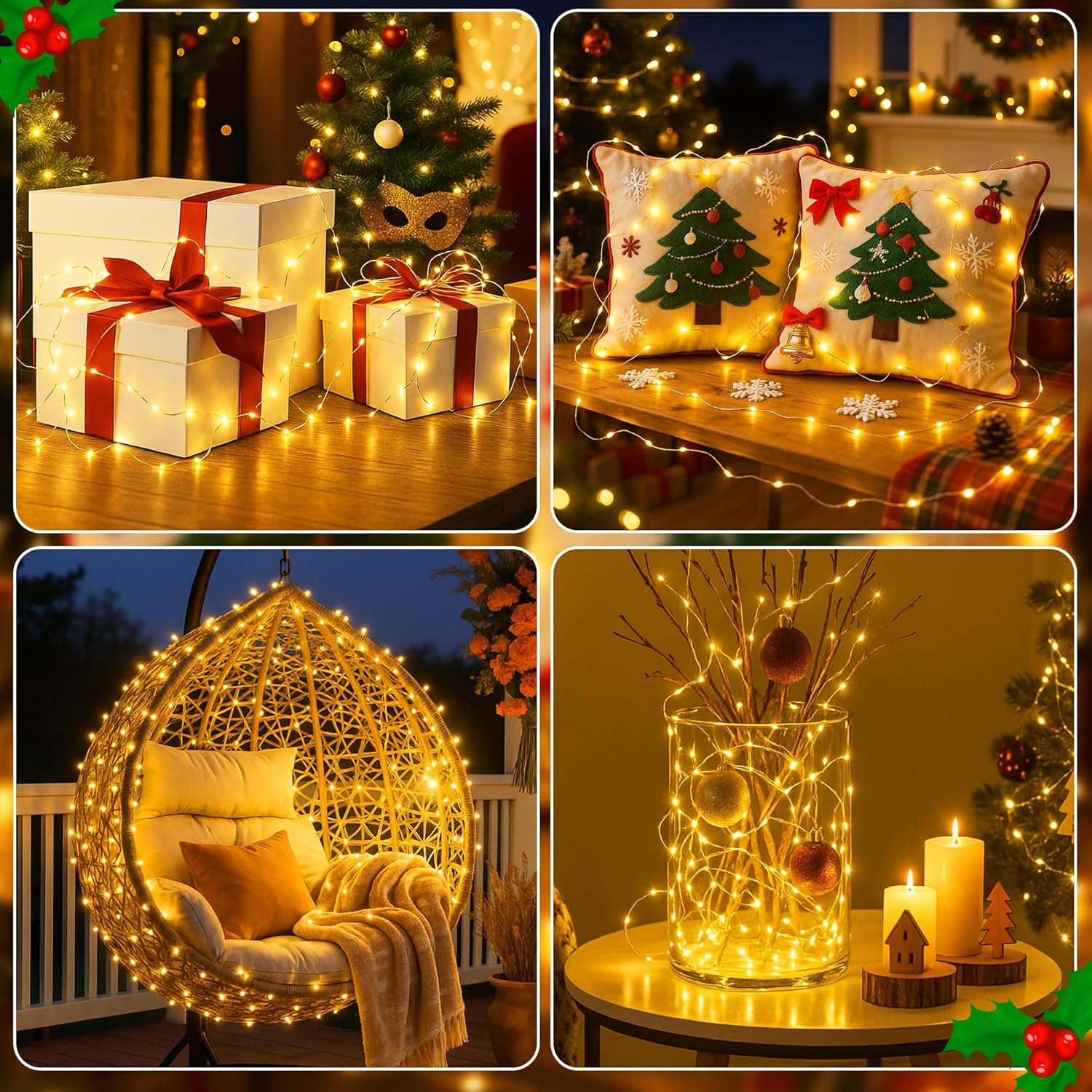 Skiennix 50 LED Fairy Lights - 16FT Battery Operated String Lights with Timer & 8 Modes | Warm White