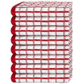 White Classic Premium Dish Towels for Kitchen, with Hanging Loop [8 Pack] Heavy Duty Absorbent 100% Cotton 410 GSM Terry Kitchen Towels, 16x26 (Red)