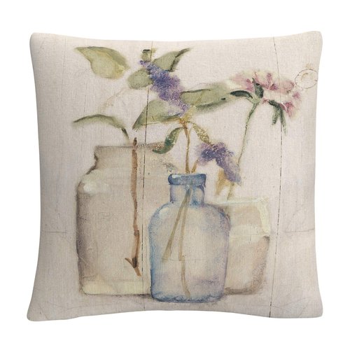 Trademark Fine Art Blossoms on Birch I by Cheri Blum, 16x16 Decorative Throw Pillow