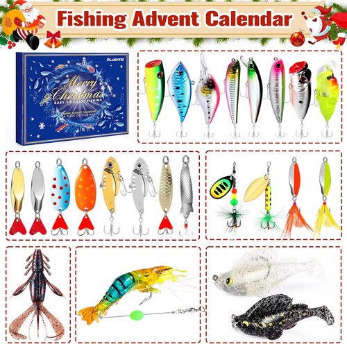 Advent Calendar 2025 - Fishing Gifts for Men | 24-Day Countdown with Tackle & Lures