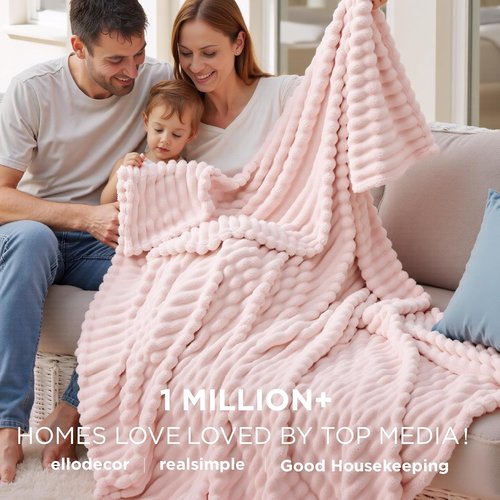 Bedsure GentleSoft King Size Blanket - Cozy Crystal Pink Fleece Throw, 108x90 Inches for Ultimate Comfort