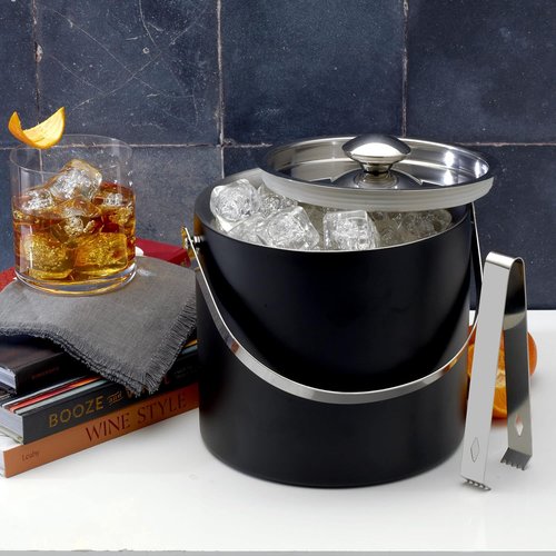 Houdini Double Wall Matte Black Stainless Steel Ice Bucket