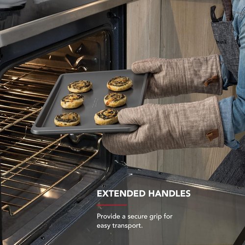 KitchenAid Nonstick Cookie Sheet - 10x15in Aluminized Steel for Perfect Baking | Contour Silver