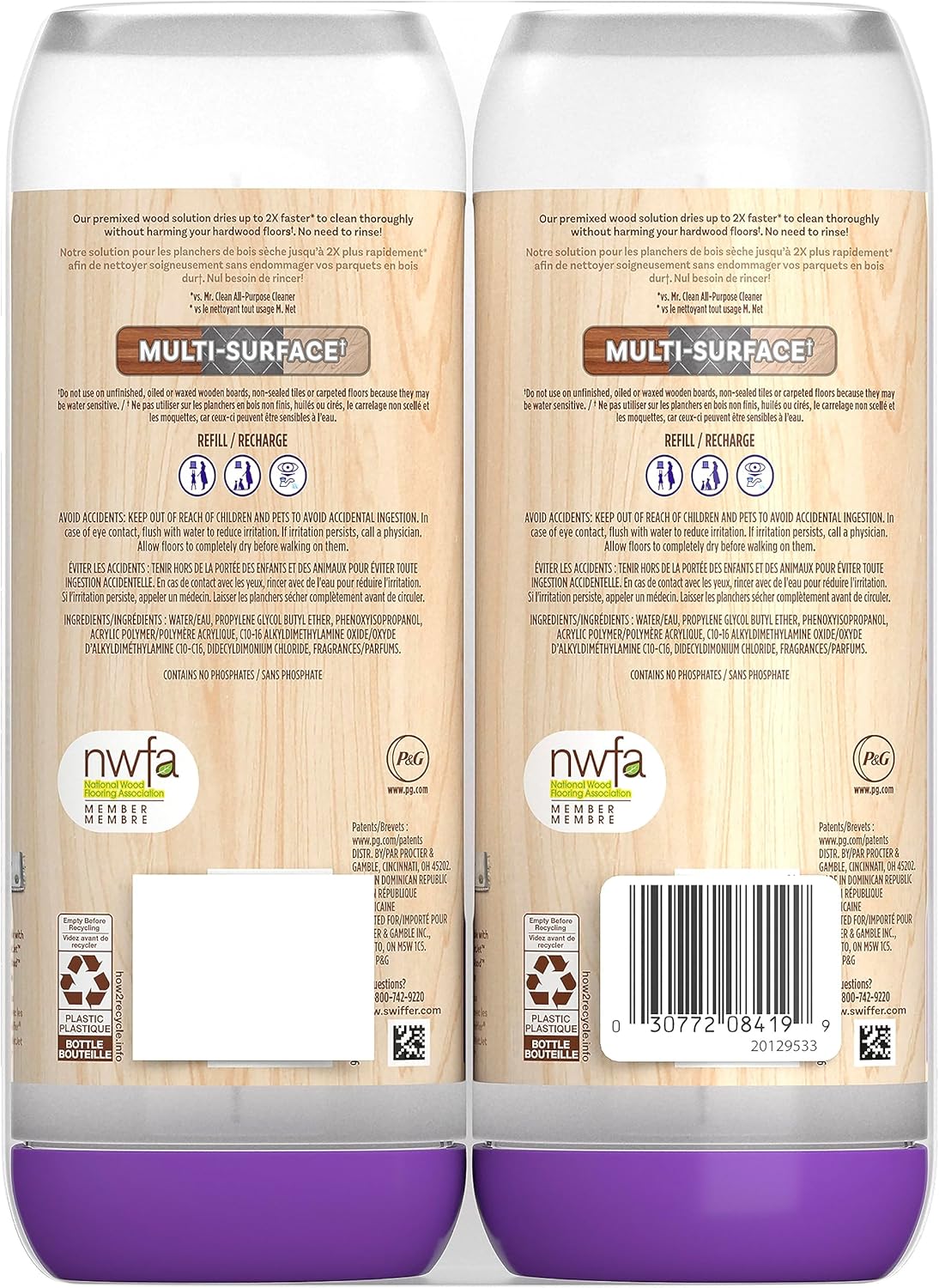 Swiffer Power Mop Solution - Quick-Dry Hardwood Floor Cleaner | All-Purpose Multi-Surface, 50.6oz
