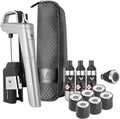 Coravin Timeless Six Plus Wine Preservation System - By-the-Glass Wine Saver - With 3 Pure Argon Gas Capsules, 6 Screw Caps & Wine Aerator - Silver
