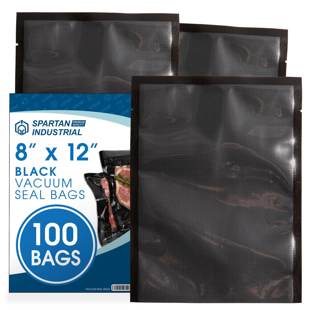 Spartan Industrial 8" X 12" Vacuum Seal Bags - 100 Count BPA-Free Food Storage Bags for Marinating, Freezing, Sous Vide Cooking
