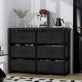 PPN Dresser - 6 Fabric Drawer Storage Cabinet for Living Room & Bedroom - Sturdy Metal Frame, Black
