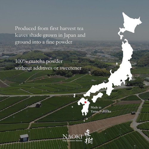 Naoki Matcha Green Tea Powder - Authentic Japanese First Harvest Yame Blend (100g / 3.5oz)