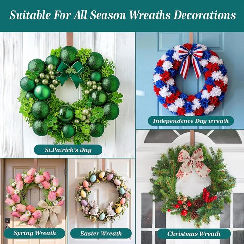 HOOSUN Metal Wreath Hanger - 12 Inch Over The Door Hook for 4th of July & Spring Decor | Holds Up to 20 lbs