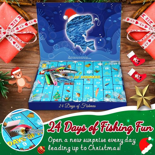 Advent Calendar 2025 - Fishing Gifts for Men | 24-Day Countdown with Tackle & Lures