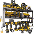 Spampur Tool Organizer - Heavy Duty Wall-Mounted Drill Holder & Screwdriver Storage | Garage Tool Shelf
