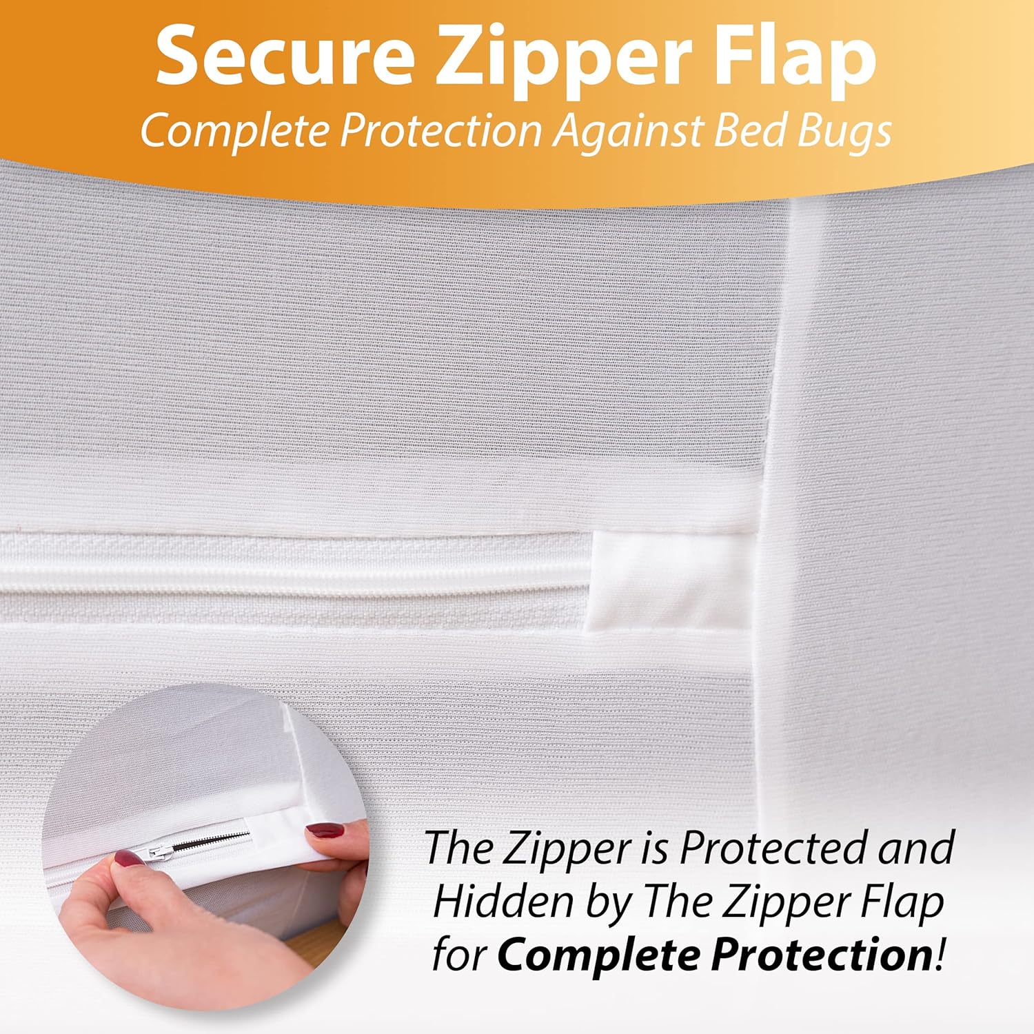 Waterproof Mattress Protector by [Brand Name] - Queen Size 6-Sided Zippered Encasement | Breathable, Machine Washable, Fits Mattresses Up to 16” Deep