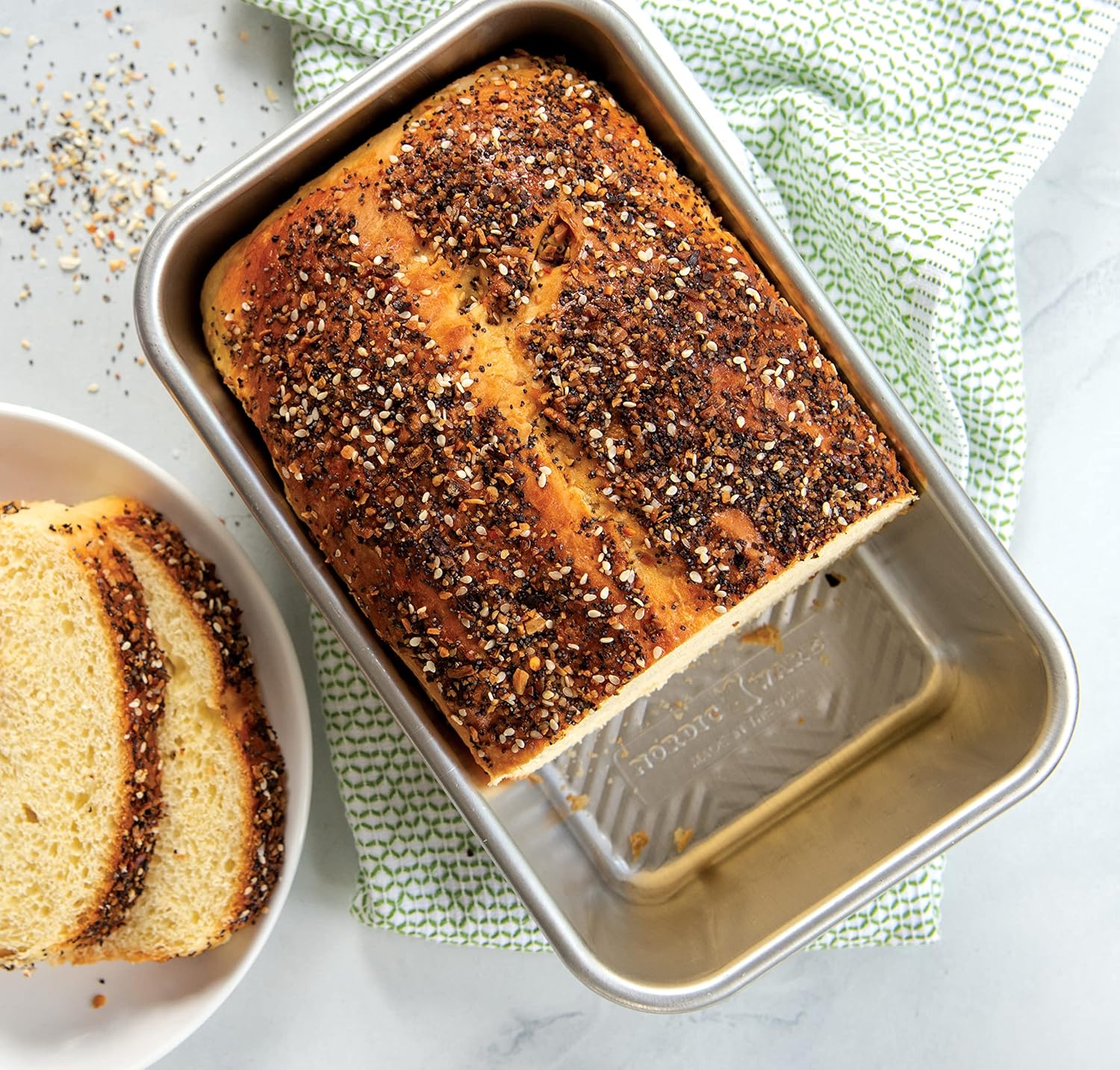 Nordic Ware Prism Loaf Pan - Durable Non-Stick Bakeware | Perfect for Homemade Bread
