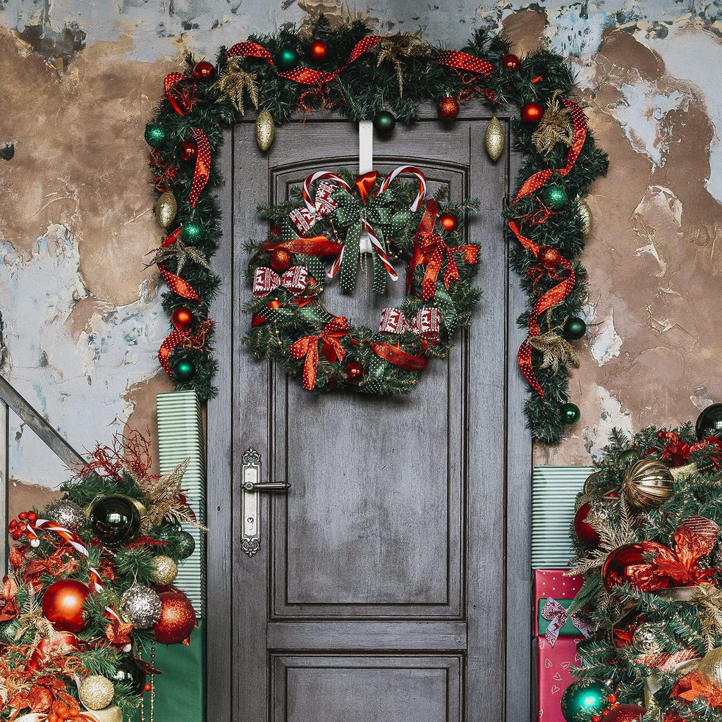 Adjustable Wreath Hanger by [Brand Name] - Over The Door Hook for 15 to 25 Inches | Holds Up to 20 lbs