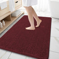 OLANLY Large Bathroom Rugs - Soft Absorbent Chenille Bath Mats | Quick Dry, Machine Washable, 59x35 in Andorra Red-Brown