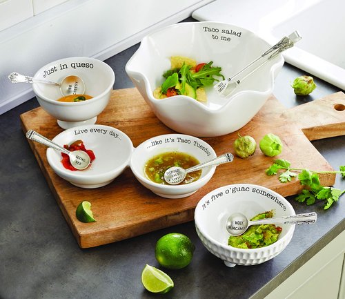 Mud Pie Circa Guacamole and Salsa Serving Dish Sets (Five O'Guac)