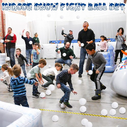 Homiar Fake Snow Balls - 400 Pack Plush Indoor & Outdoor Winter Game Toy | Realistic Soft Snowballs