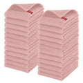 Elegant Comfort 100% Turkish Cotton 24-Pack Waffle Premium Kitchen Towels - Quick Drying and Super Absorbent Kitchen Dishcloth Towels, Ultra Soft Multi-Purpose Cleaning Towels, 16 x 25, Dusty Rose