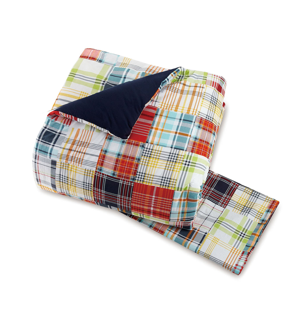 URBAN PLAYGROUND Kids Boys Cotton Comforter Set (Includes 2 Pillows) (Twin, Plaid)