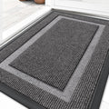 OLANLY Waterproof Front Door Mat - All-Season, Sturdy Natural Rubber, Easy Clean | 29.5x17, Dark Grey