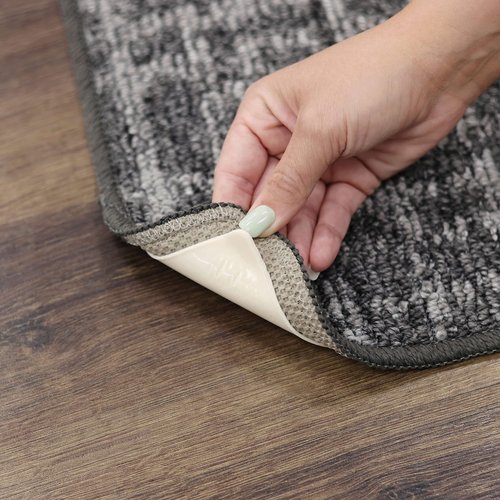 Mohawk Home Non Slip Corner Gripper Area Rug Tabs 4 Pack Anti Curling Double Sided Adhesive 4-inch x 4-inch Square