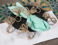 Natural Jute Napkin Ring Set of 12 - Fancy Elegant Beautiful Decorative Napkin Holder for Dining Table Décor, Farmhouse, Easter, Dinner, Party, Wedding, Thanksgiving, Holiday, New Year Everyday Use