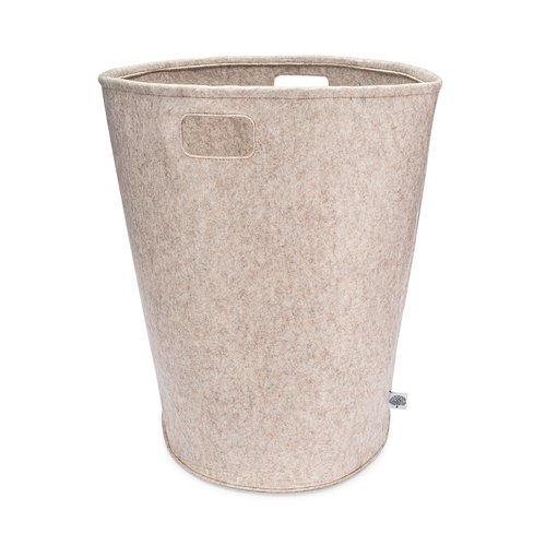 Parker Baby Nursery Laundry Hamper - Large Felt Storage Basket and Baby Hamper for Nursery (Oatmeal)