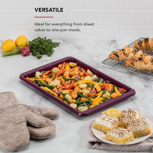 KitchenAid Nonstick Aluminized Steel Baking Sheet - 10x15in | Perfect for Baking & Roasting