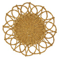 SARO LIFESTYLE Twisted Rattan Placemat (Set of 4), 15", Caramel