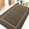 OLANLY Waterproof Front Door Mat - All-Season, Fade Resistant, Easy Clean | 47x32 Inches, Brown