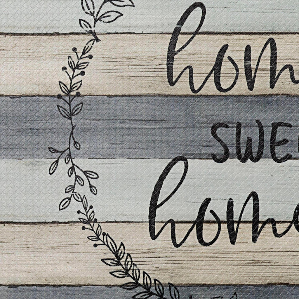 Home Dynamix Cozy Living Home Sweet Home Modern Farmhouse Runner Anti-Fatigue Kitchen Mat, Non-Slip Floor Mat, Padded Standing Desk Mat, Grey/Beige, 17.5"x30"