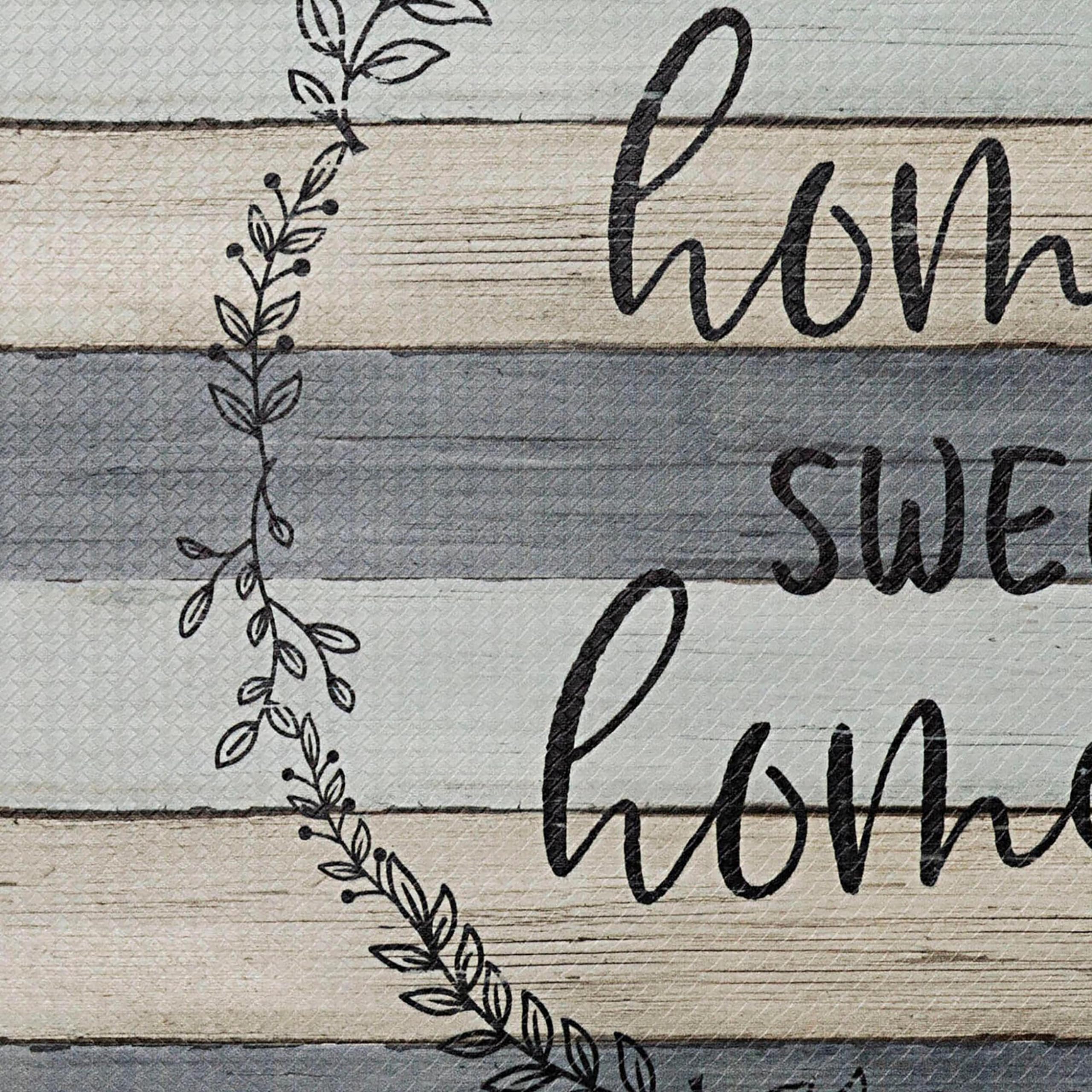 Home Dynamix Cozy Living Home Sweet Home Modern Farmhouse Runner Anti-Fatigue Kitchen Mat, Non-Slip Floor Mat, Padded Standing Desk Mat, Grey/Beige, 17.5"x30"