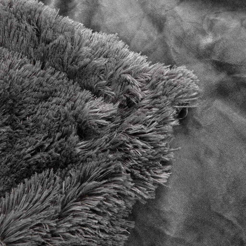 YUSOKI Long Faux Fur Throw Blanket for Sofa Couch,2 Layers,2.1lb,All Ages,Home Decoration, (Morel,50" x 60")