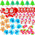 Skiennix Mini Pop Santa Claus Fidget Toys - 100 Pack Variety for Christmas Party Favors & Classroom Prizes
