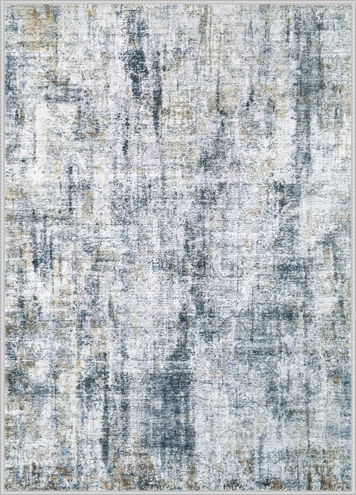 8x10 Area Rug for Living Room: Washable Abstract Soft Rugs Non Slip Modern Stain Resistant Low Pile Carpet for Dining Room Bedroom Nursery Office (Multi Blue, 8'x10')