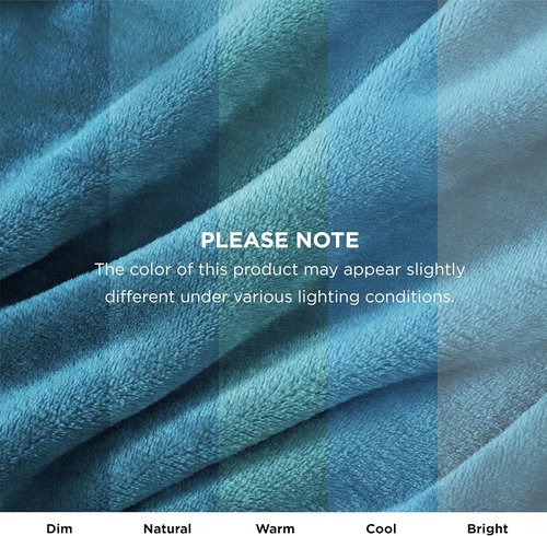 Bedsure Teal Blue Fleece Blanket - Soft, Lightweight 300GSM Plush Blanket for Bed, Sofa, Travel | 50x70 Inches