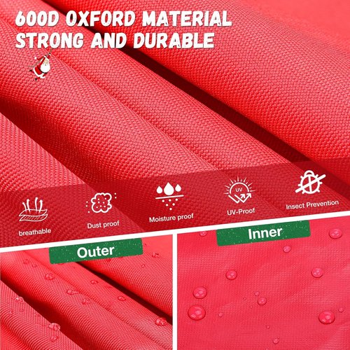 Heavy-Duty Waterproof Christmas Tree Storage Bag by [Brand Name] - 9 ft, Dust-Proof & UV-Proof with Dual Zipper & Wheels